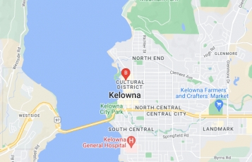 Alto Pro Painters Kelowna location map: 1323 Water St., Kelowna, BC