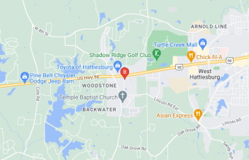 The CooperTown Cafe location map: 6414 Hwy 98 W Hattiesburg, MS 39402, Hattiesburg, MS