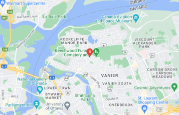 Ebony Services location map: Beechwood Ave., Ottawa, ON