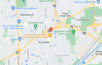 Michael R Burns Inc location map: 1333 Burr Ridge Parkway, Burr Ridge, IL