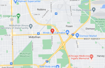 Milen Amoco location map: 3144 147th St, Posen, IL