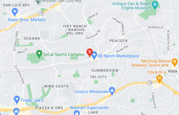 Hume Termite location map: 1949 Ave. del Oro, Oceanside, CA