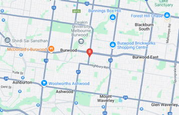 Melbourne Carpet Flooring location map: 42 Station St, Box Hill, VIC
