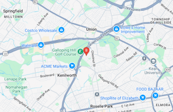 Roeland Bathroom Upgrades location map: 102 Jean Terrace, Union, NJ