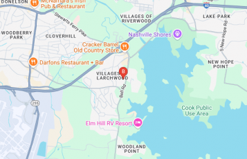 public reviews location map: 508 S. Lakeridge Pl., Nashville, TN