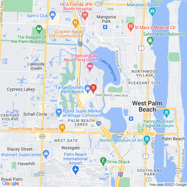 Filterbuy HVAC Solutions - West Palm Beach FL location map: 1655 Palm Beach Lakes Blvd., Ste 1005, West Palm Beach, FL
